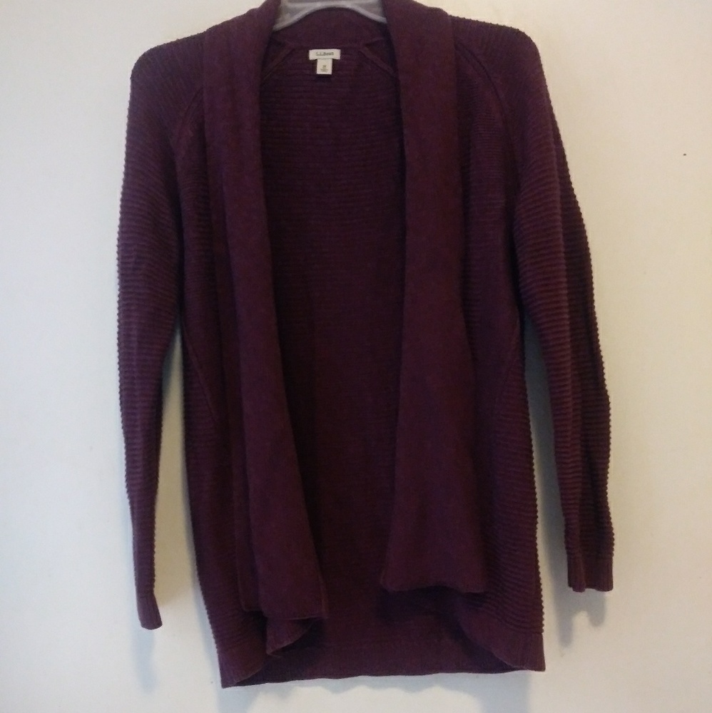 L.L.Bean Open Cardigan Sweater Sz M